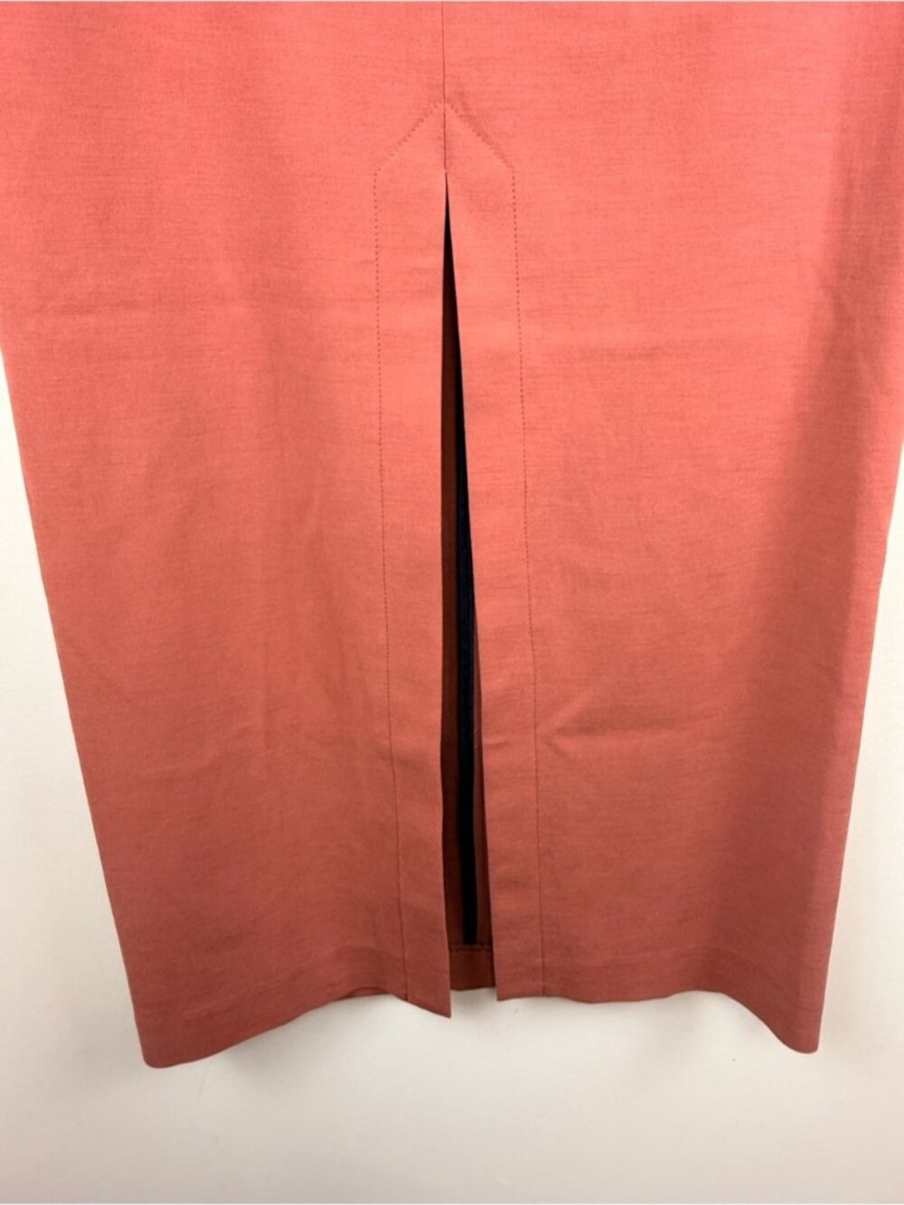 Jeremy Laing brick orange skirt with slit up front medium - Picture 4 of 12